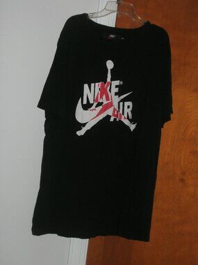 Nike Jump Man Graphic Black Cotton Tee T Shirt Just Do It Logo Short Sleeve 4XL